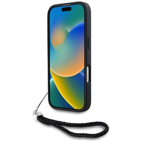 Karl Lagerfeld Nakładka HC Quilted PU Initial Logo & Chain Strap do iPhone 16 Pro Czarna