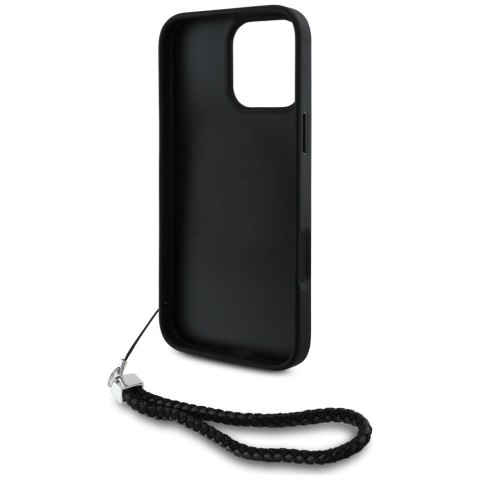 Karl Lagerfeld Nakładka HC Quilted PU Initial Logo & Chain Strap do iPhone 16 Pro Czarna