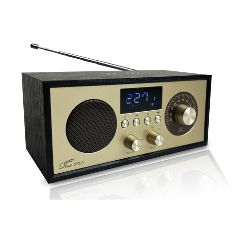 LTC przenośne radio BRDA, Bluetooth, FM, USB, 2200mAh, 10W ładowanie indukcyjne, czarno-złote LTC przenośne radio BRDA, Bluetooth, FM, USB, 2200mAh, 10W ładowanie indukcyjne, czarno-złote
