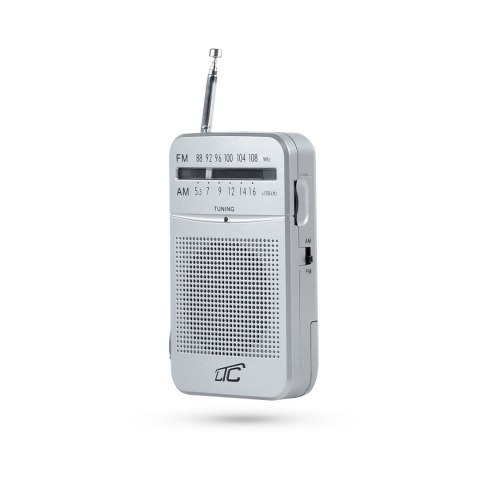 LTC przenośne radio kieszonkowe LEGA, AM/FM, mini jack, srebrne LTC przenośne radio kieszonkowe LEGA, AM/FM, mini jack, srebrne