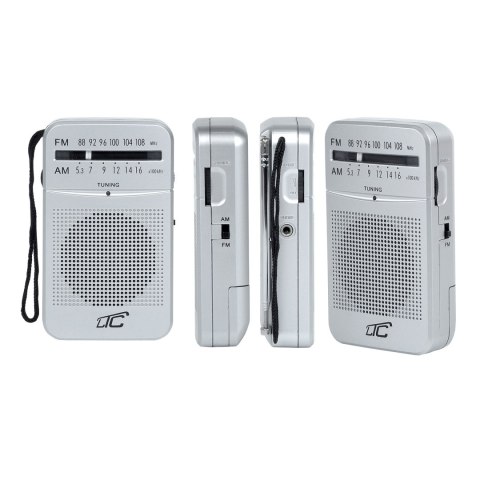 LTC przenośne radio kieszonkowe LEGA, AM/FM, mini jack, srebrne LTC przenośne radio kieszonkowe LEGA, AM/FM, mini jack, srebrne
