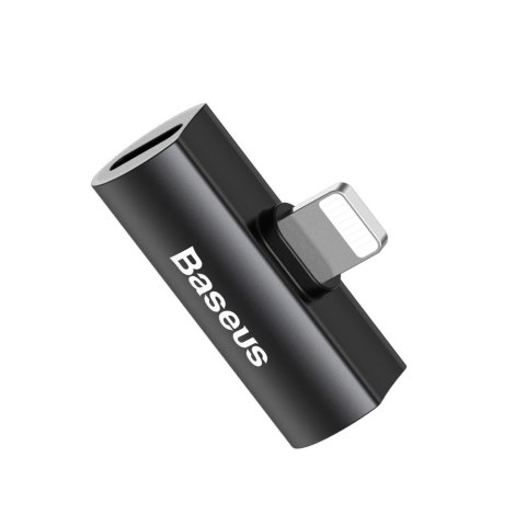 Baseus Audio Converter L46 adapter przejściówka ze złącza Lightning na 2x port Lightning czarny (CAL46-01) Baseus Audio Converter L46 adapter przejściówka ze złącza Lightning na 2x port Lightning czarny (CAL46-01)