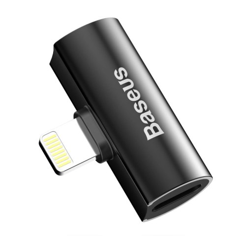Baseus Audio Converter L46 adapter przejściówka ze złącza Lightning na 2x port Lightning czarny (CAL46-01) Baseus Audio Converter L46 adapter przejściówka ze złącza Lightning na 2x port Lightning czarny (CAL46-01)