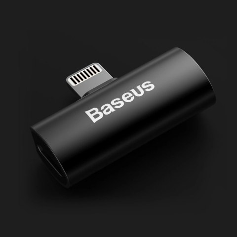 Baseus Audio Converter L46 adapter przejściówka ze złącza Lightning na 2x port Lightning czarny (CAL46-01) Baseus Audio Converter L46 adapter przejściówka ze złącza Lightning na 2x port Lightning czarny (CAL46-01)
