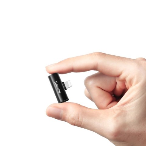 Baseus Audio Converter L46 adapter przejściówka ze złącza Lightning na 2x port Lightning czarny (CAL46-01) Baseus Audio Converter L46 adapter przejściówka ze złącza Lightning na 2x port Lightning czarny (CAL46-01)