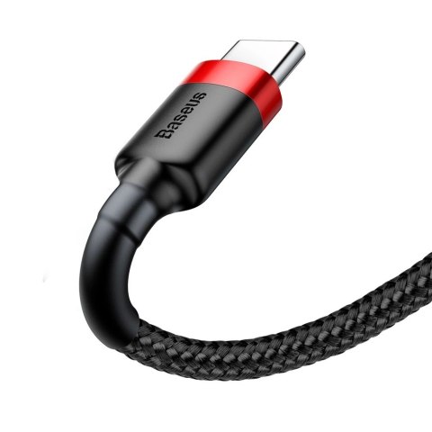 Baseus Cafule Cable wytrzymały nylonowy kabel przewód USB / USB-C QC3.0 2A 2M czarno-czerwony (CATKLF-C91) Baseus Cafule Cable wytrzymały nylonowy kabel przewód USB / USB-C QC3.0 2A 2M czarno-czerwony (CATKLF-C91)