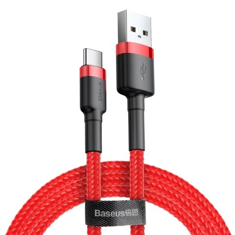 Baseus Cafule Cable wytrzymały nylonowy kabel przewód USB / USB-C QC3.0 2A 2M czerwony (CATKLF-C09) Baseus Cafule Cable wytrzymały nylonowy kabel przewód USB / USB-C QC3.0 2A 2M czerwony (CATKLF-C09)
