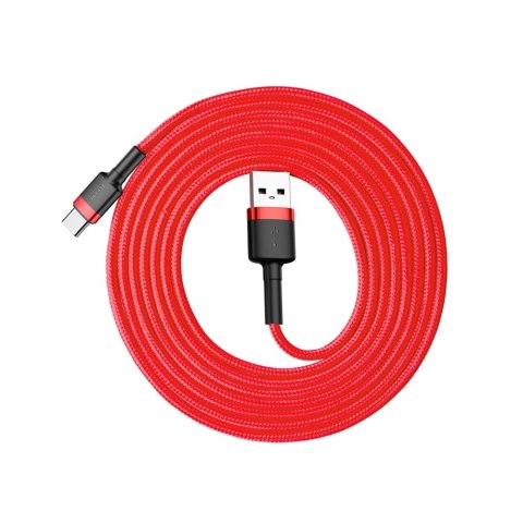 Baseus Cafule Cable wytrzymały nylonowy kabel przewód USB / USB-C QC3.0 2A 2M czerwony (CATKLF-C09) Baseus Cafule Cable wytrzymały nylonowy kabel przewód USB / USB-C QC3.0 2A 2M czerwony (CATKLF-C09)