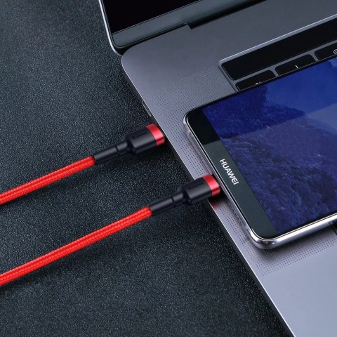 Kabel Baseus CATKLF-G09 USB-C - USB-C PD QC 60W 3A 480Mb/s 1m - czerwony Kabel Baseus CATKLF-G09 USB-C - USB-C PD QC 60W 3A 480Mb/s 1m - czerwony