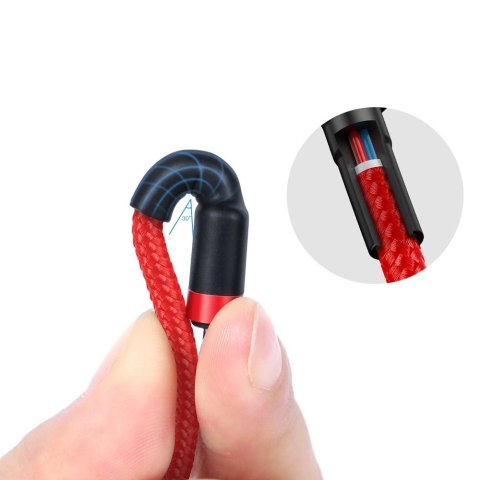 Kabel Baseus CATKLF-G09 USB-C - USB-C PD QC 60W 3A 480Mb/s 1m - czerwony Kabel Baseus CATKLF-G09 USB-C - USB-C PD QC 60W 3A 480Mb/s 1m - czerwony