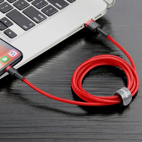Kabel Baseus Cafule USB-A / Lightning 1.5A QC 3.0 2 m - czerwony Kabel Baseus Cafule USB-A / Lightning 1.5A QC 3.0 2 m - czerwony