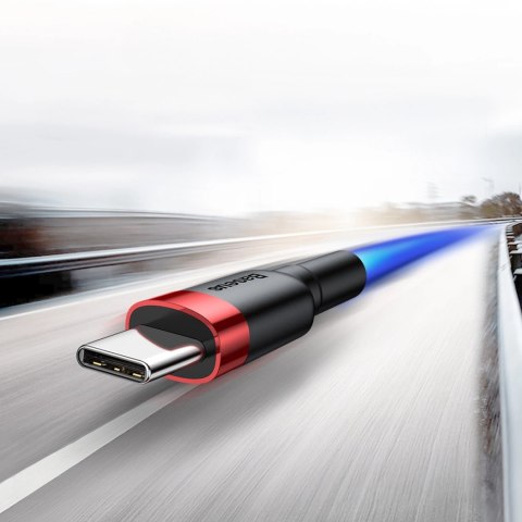 Kabel Baseus Cafule USB-A / USB-C QC 3.0 3A 0.5 m - czarno-czerwony Kabel Baseus Cafule USB-A / USB-C QC 3.0 3A 0.5 m - czarno-czerwony