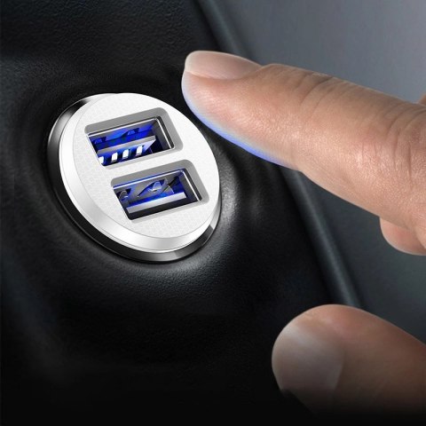 Mini ładowarka Baseus Grain Car Charger CCALL-ML01 samochodowa 2x USB-A 3.1A - czarna Mini ładowarka Baseus Grain Car Charger CCALL-ML01 samochodowa 2x USB-A 3.1A - czarna