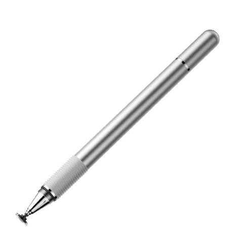 Rysik Baseus Golden Cudgel ACPCL-0S dwustronny do tabletów, telefonów z żelopisem - srebrny Rysik Baseus Golden Cudgel ACPCL-0S dwustronny do tabletów, telefonów z żelopisem - srebrny