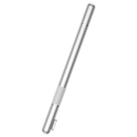 Rysik Baseus Golden Cudgel ACPCL-0S dwustronny do tabletów, telefonów z żelopisem - srebrny Rysik Baseus Golden Cudgel ACPCL-0S dwustronny do tabletów, telefonów z żelopisem - srebrny