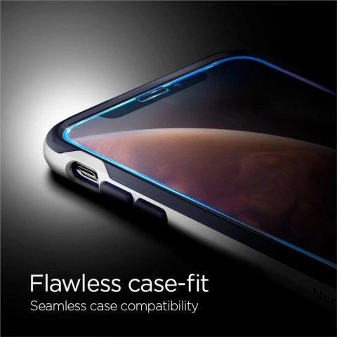 Szkło hartowane Spigen Glass FC z czarną ramką na iPhone X / XS / 11 Pro Szkło hartowane Spigen Glass FC z czarną ramką na iPhone X / XS / 11 Pro