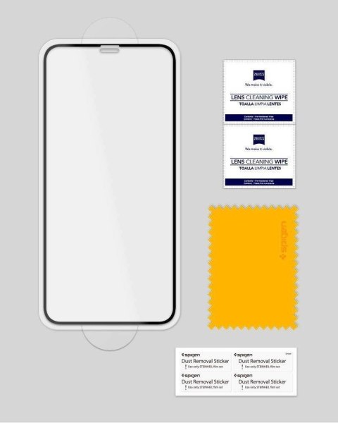 Szkło hartowane Spigen Glass FC z czarną ramką na iPhone X / XS / 11 Pro Szkło hartowane Spigen Glass FC z czarną ramką na iPhone X / XS / 11 Pro