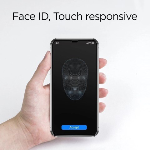Szkło hartowane Spigen Glass FC z czarną ramką na iPhone X / XS / 11 Pro Szkło hartowane Spigen Glass FC z czarną ramką na iPhone X / XS / 11 Pro