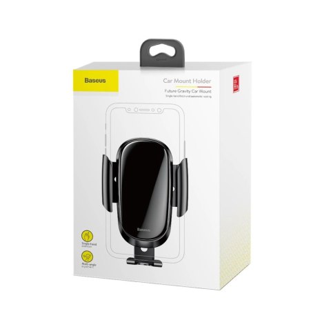 Uchwyt Baseus Future Gravity Car Mount SUYL-WL01 grawitacyjny na telefon 4-6" na kratkę nawiewu - czarny Uchwyt Baseus Future Gravity Car Mount SUYL-WL01 grawitacyjny na telefon 4-6" na kratkę nawiewu - czarny