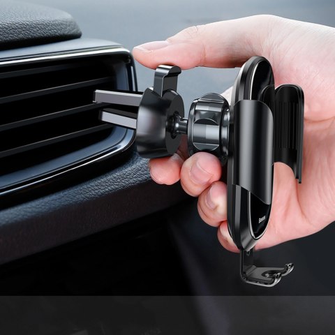 Uchwyt Baseus Future Gravity Car Mount SUYL-WL01 grawitacyjny na telefon 4-6" na kratkę nawiewu - czarny Uchwyt Baseus Future Gravity Car Mount SUYL-WL01 grawitacyjny na telefon 4-6" na kratkę nawiewu - czarny