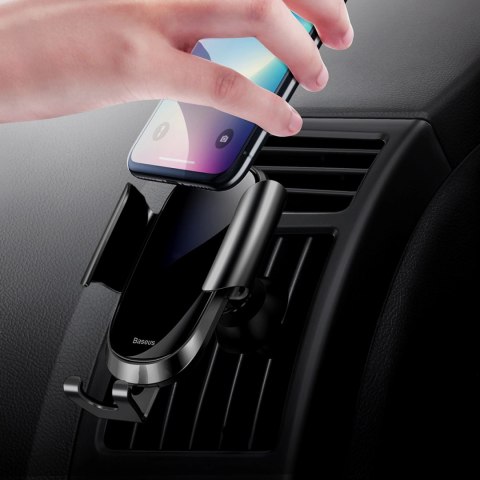 Uchwyt Baseus Future Gravity Car Mount SUYL-WL01 grawitacyjny na telefon 4-6" na kratkę nawiewu - czarny Uchwyt Baseus Future Gravity Car Mount SUYL-WL01 grawitacyjny na telefon 4-6" na kratkę nawiewu - czarny