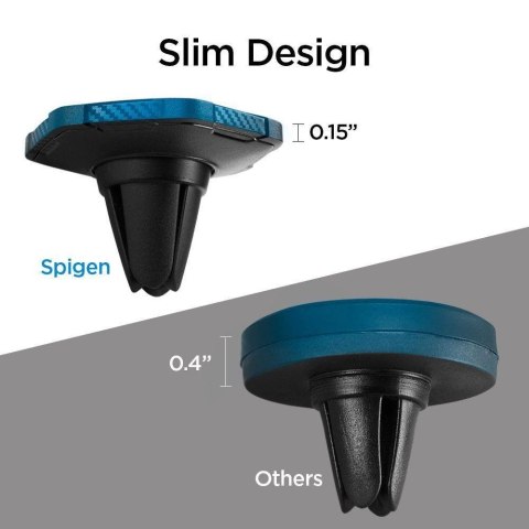 Uchwyt na telefon Spigen QS11 do kratki nawiewu w samochodzie magnetyczny - czarny Uchwyt na telefon Spigen QS11 do kratki nawiewu w samochodzie magnetyczny - czarny