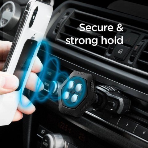 Uchwyt na telefon Spigen QS24 do slotu CD w samochodzie magnetyczny - czarny Uchwyt na telefon Spigen QS24 do slotu CD w samochodzie magnetyczny - czarny