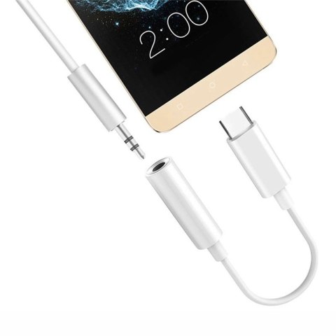 Adapter przejściówka z USB Typ C na gniazdo audio 3.5 mini jack czarny Adapter przejściówka z USB Typ C na gniazdo audio 3.5 mini jack czarny
