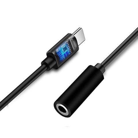 Adapter przejściówka z USB Typ C na gniazdo audio 3.5 mini jack czarny Adapter przejściówka z USB Typ C na gniazdo audio 3.5 mini jack czarny