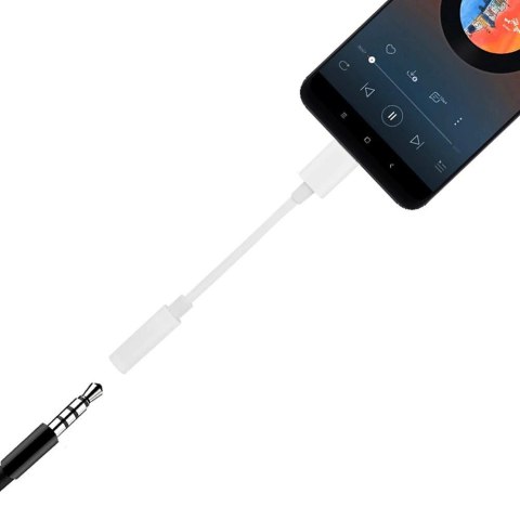 Adapter przejściówka z USB Typ C na gniazdo audio 3.5 mini jack czarny Adapter przejściówka z USB Typ C na gniazdo audio 3.5 mini jack czarny