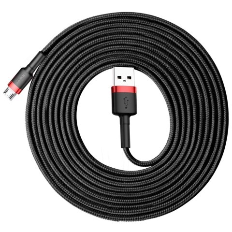 Baseus Cafule Cable wytrzymały nylonowy kabel przewód USB / micro USB 2A 3M czarno-czerwony (CAMKLF-H91) Baseus Cafule Cable wytrzymały nylonowy kabel przewód USB / micro USB 2A 3M czarno-czerwony (CAMKLF-H91)