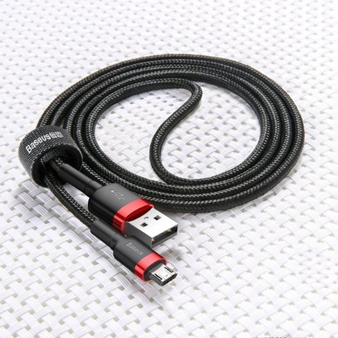 Baseus Cafule Cable wytrzymały nylonowy kabel przewód USB / micro USB 2A 3M czarno-czerwony (CAMKLF-H91) Baseus Cafule Cable wytrzymały nylonowy kabel przewód USB / micro USB 2A 3M czarno-czerwony (CAMKLF-H91)