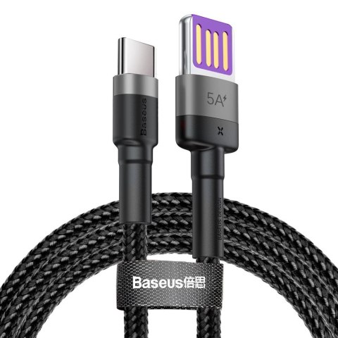 Baseus Cafule kabel przewód USB Typ C SuperCharge 40W Quick Charge 3.0 QC 3.0 1m szaro-czarny (CATKLF-PG1) Baseus Cafule kabel przewód USB Typ C SuperCharge 40W Quick Charge 3.0 QC 3.0 1m szaro-czarny (CATKLF-PG1)