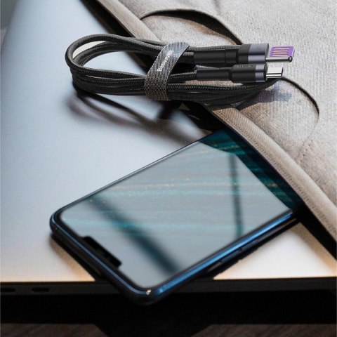 Baseus Cafule kabel przewód USB Typ C SuperCharge 40W Quick Charge 3.0 QC 3.0 1m szaro-czarny (CATKLF-PG1) Baseus Cafule kabel przewód USB Typ C SuperCharge 40W Quick Charge 3.0 QC 3.0 1m szaro-czarny (CATKLF-PG1)