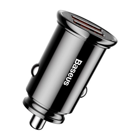 Baseus Circular inteligentna ładowarka samochodowa 2x USB QC3.0 Quick Charge 3.0 SCP AFC 30W czarny (CCALL-YD01) Baseus Circular inteligentna ładowarka samochodowa 2x USB QC3.0 Quick Charge 3.0 SCP AFC 30W czarny (CCALL-YD01)