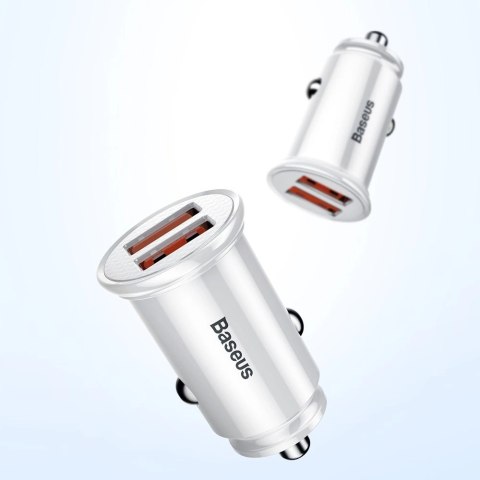 Baseus Circular inteligentna ładowarka samochodowa 2x USB QC3.0 Quick Charge 3.0 SCP AFC 30W czarny (CCALL-YD01) Baseus Circular inteligentna ładowarka samochodowa 2x USB QC3.0 Quick Charge 3.0 SCP AFC 30W czarny (CCALL-YD01)