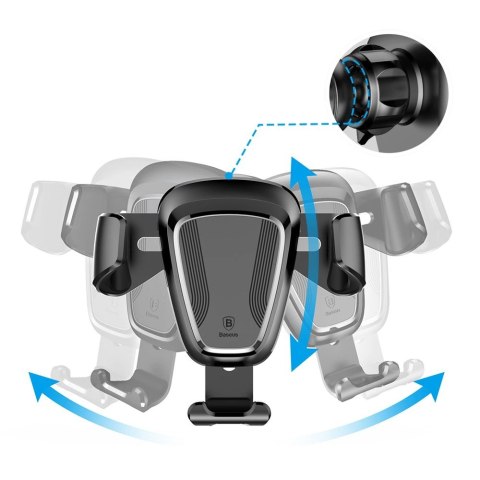Baseus Gravity Car Mount grawitacyjny uchwyt samochodowy na kratkę wentylacyjną nawiew na telefon 4-6" czarny (SUYL-01) Baseus Gravity Car Mount grawitacyjny uchwyt samochodowy na kratkę wentylacyjną nawiew na telefon 4-6" czarny (SUYL-01)
