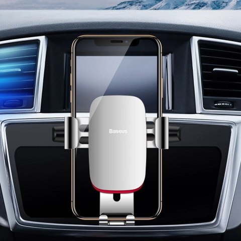 Baseus Metal Age Gravity Car Mount metalowy samochodowy uchwyt grawitacyjny na slot CD srebrny (SUYL-J0S) Baseus Metal Age Gravity Car Mount metalowy samochodowy uchwyt grawitacyjny na slot CD srebrny (SUYL-J0S)