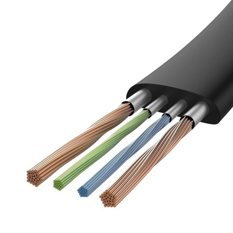 Baseus Nimble płaski kabel przewód USB / USB-C z uchwytem 2A 0,23M czarny (CATMBJ-01) Baseus Nimble płaski kabel przewód USB / USB-C z uchwytem 2A 0,23M czarny (CATMBJ-01)
