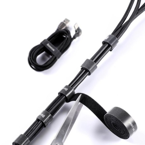 Baseus Rainbow Circle hook and loop Straps - taśma rzepowa rzep organizer kabli 3m czarny (ACMGT-F01) Baseus Rainbow Circle hook and loop Straps - taśma rzepowa rzep organizer kabli 3m czarny (ACMGT-F01)