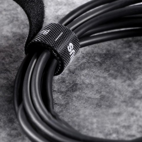 Baseus Rainbow Circle hook and loop Straps - taśma rzepowa rzep organizer kabli 3m czarny (ACMGT-F01) Baseus Rainbow Circle hook and loop Straps - taśma rzepowa rzep organizer kabli 3m czarny (ACMGT-F01)