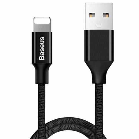 Baseus Yiven kabel przewód w materiałowym oplocie USB / Lightning 1,2M czarny (CALYW-01) Baseus Yiven kabel przewód w materiałowym oplocie USB / Lightning 1,2M czarny (CALYW-01)