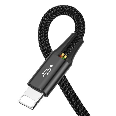 Baseus kabel przewód USB 4w1 Lightning / 2x USB Typ C / micro USB w nylonowym oplocie 3.5A 1.2m czarny (CA1T4-B01) Baseus kabel przewód USB 4w1 Lightning / 2x USB Typ C / micro USB w nylonowym oplocie 3.5A 1.2m czarny (CA1T4-B01)