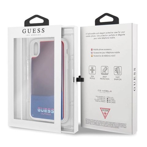 Etui Guess California Glow in the dark na iPhone Xr - czerwone Etui Guess California Glow in the dark na iPhone Xr - czerwone