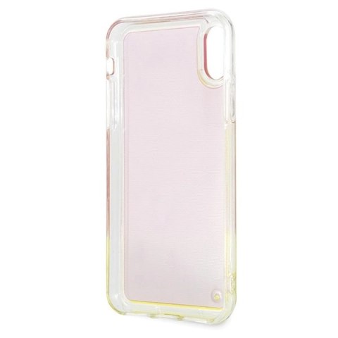 Etui Guess California Glow in the dark na iPhone X / Xs - różowe