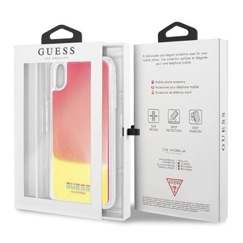 Guess GUHCI65GLCPI iPhone Xs Max różowy /pink hard case California Glow in the dark Guess GUHCI65GLCPI iPhone Xs Max różowy /pink hard case California Glow in the dark