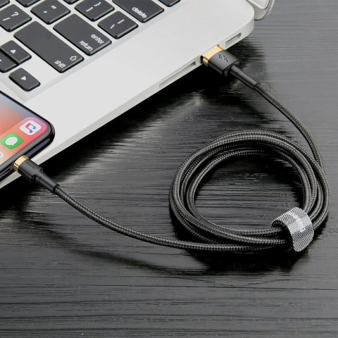 Kabel Baseus Cafule USB-A / Lightning 2A QC 3.0 3 m - czarno-złoty Kabel Baseus Cafule USB-A / Lightning 2A QC 3.0 3 m - czarno-złoty