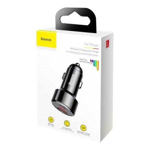 Ładowarka Baseus Magic Series PPS CCMLC20C-01 samochodowa 45W USB-C PD / USB-A QC - czarna Ładowarka Baseus Magic Series PPS CCMLC20C-01 samochodowa 45W USB-C PD / USB-A QC - czarna