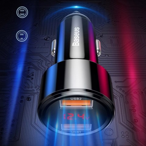 Ładowarka Baseus Magic Series PPS CCMLC20C-01 samochodowa 45W USB-C PD / USB-A QC - czarna Ładowarka Baseus Magic Series PPS CCMLC20C-01 samochodowa 45W USB-C PD / USB-A QC - czarna