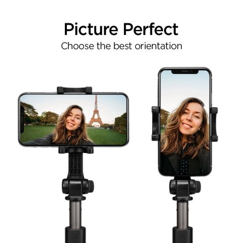 Selfie stick Spigen S540W Bluetooth z tripodem - czarny